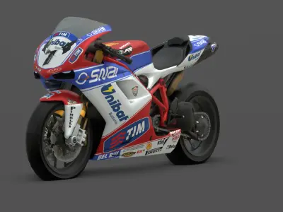 Ducati 1098R  Italian Superbike 3D Model Low-poly 3D model