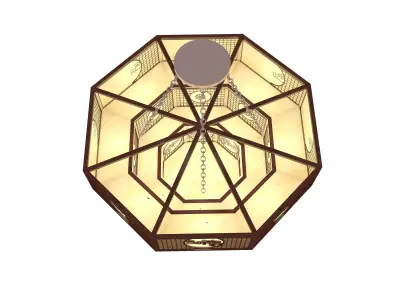 Chinese lanterns Low-poly 3D model