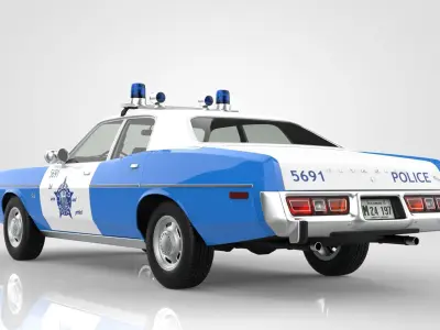 Plymouth Fury Police 1977 3D model