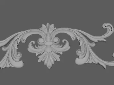 Central decor ornament for furniture 3D model 185