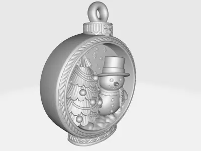 Christmas Ornament Snowman Christmas Tree Decoration  3D print model