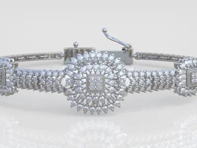 Exclusive Bracelet model 3D printable model 0030-15 3D print model
