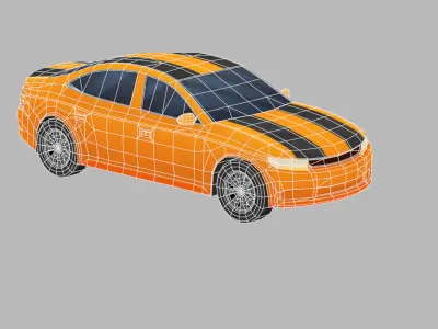 Low Poly Car Low-poly 3D model