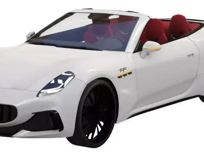 Maserati GranCabrio Trofeo 2024  Low-poly Generic 3D model Low-poly 3D model