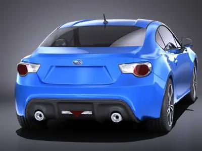Subaru BRZ 2015 VRAY 3D model