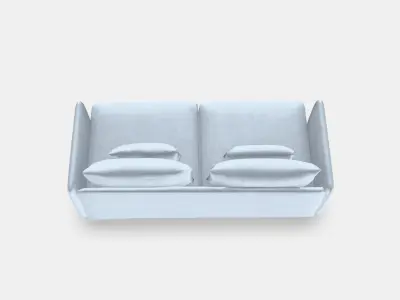 SODERHAMN 3-seat sofa 7 Low-poly 3D model