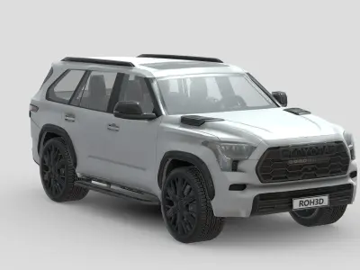 Toyota Sequoia 2023 Low-poly 3D model