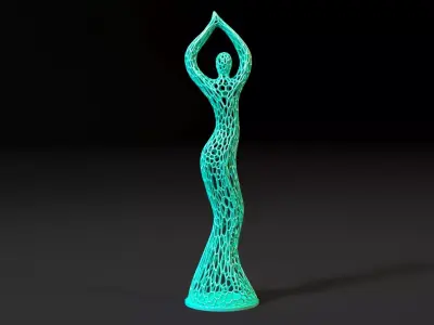 Statuette of a dancing woman 2 3D print model