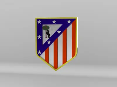 Club Atletico de Madrid Team Logo 3D model