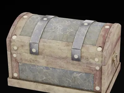 Mystic Treasure Chest Low-poly 3D model