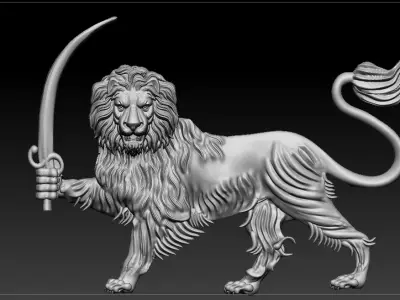 Shir o Khorshid pendant 3D print model