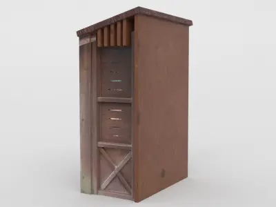 Edo Vending Machine Low-poly 3D model