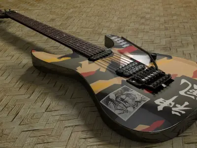 George Lynch ESP kamikaze Standaard 3D model