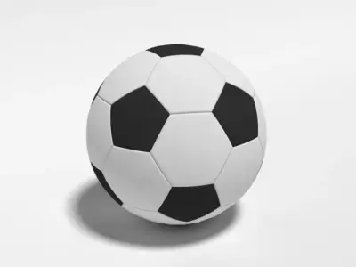Low Poly Cartoon Football ball Free low-poly 3D model