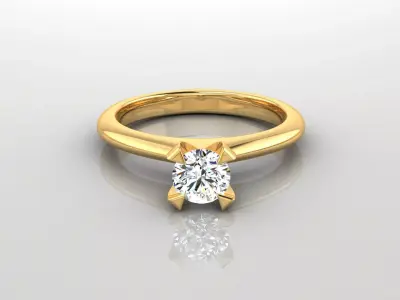 Ring M11 The luxury female ring with gem Wedding 3D print model