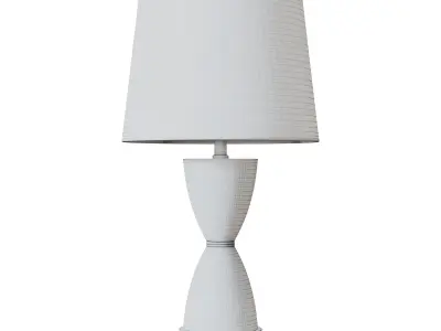 MoDRN Neo Luxury White Hourglass Table Lamp 3D model