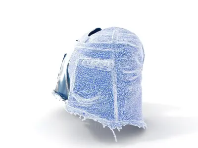 Denim Shorts with Studs Model Pack Low-poly 3D model