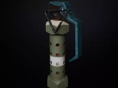 Flashbang Grenade 3D Model Low-poly 3D model