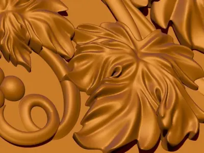 grape vine- elements decoration 3D model