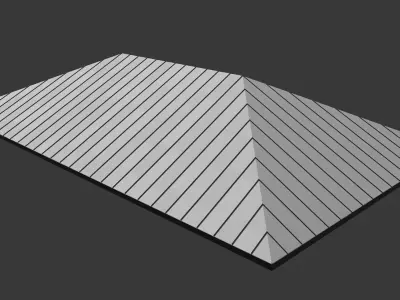 Metal roof 25O10 3D model