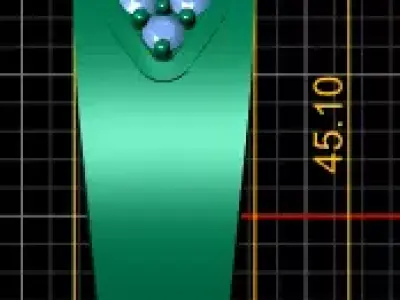 Royal Bow Diamond Ring 3D Printable Model 3D print model