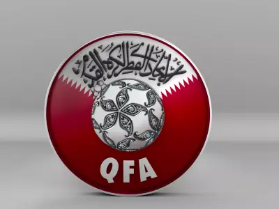 Qatar National Soccer Team Logo 3D model