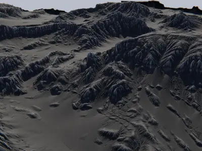 Alien planet terrain - 8k 3D model Free 3D model