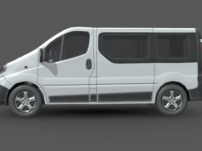 Renault Trafic 2013 Low-poly 3D model