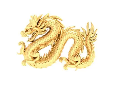 Chinese Dragon Pendant High Detail Jewelry Design  429 3D print model