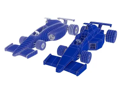 Lowpoly and highpoy Formila Low-poly 3D model