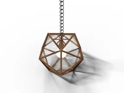 Lamp with bulb Low-poly 3D model