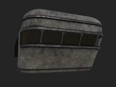 Modern Wall Low-poly 3D model