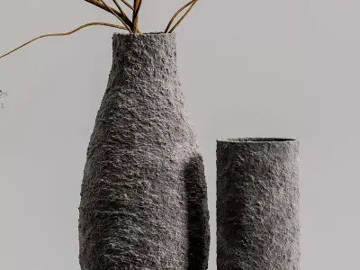 plants bouquet vase 58 3D model