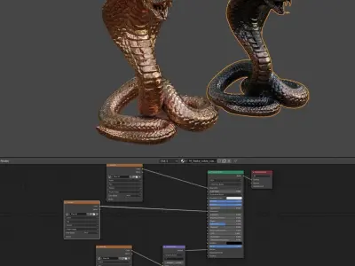 Cobra Statuette 3D model