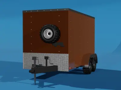 Photorealistic 3D model of van Low-poly 3D model