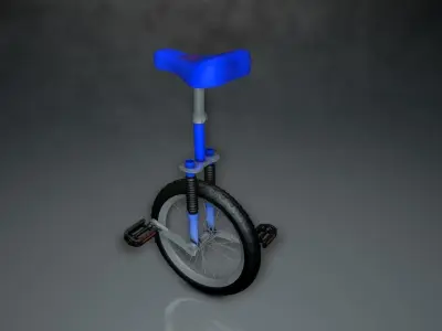 One wheel bicycle 3D model