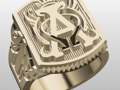 men A ring 3D print model