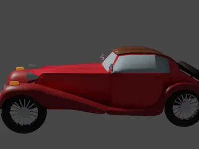 Old car 3dmodel view 3D model