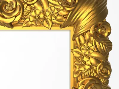 Carved Picture Frame 3D model 3