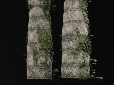 Greek Column Ivy  3D model