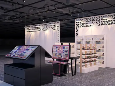 3d interior Cosmetic Lipstick shop 3D model