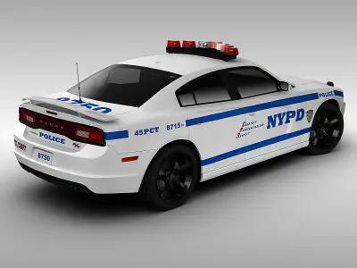 Dodge Charger NYPD Police Car 2013 3D model