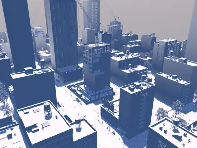 Buildings City building industrial park commercial housing 3D model V19