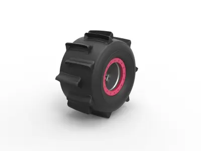 Wheel of Formula off road Version 2 Scale 1 to 25 3D print model