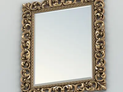 Rectangle mirror frame 003 3D model