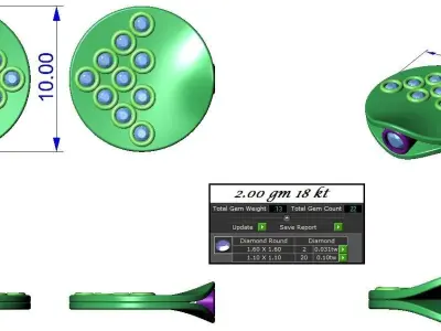 Pendant Earrings combo - 332 3D print model