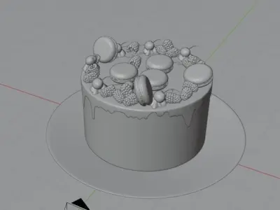Gorgeous cake Free 3D model