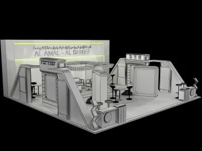 Booth Exhibition Stand a393 3D model
