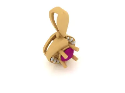 Solitaire Women Pendants 3dm STL OBJ FBX Render Details 3D print model 4