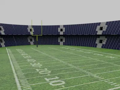 American Football Stadium Low-poly 3D model 4